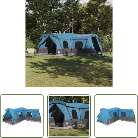 vidaXL Tenda impermeabile -  Tenda per 16 persone con tetto Blu 680 x 510 x 210 cm