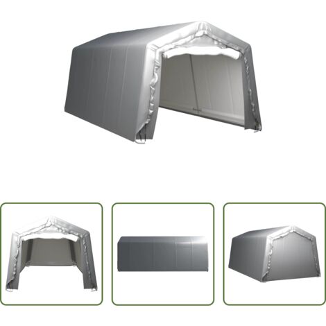vidaXL Tenda in acciaio - Tenda 300x600 cm Grigio Acciaio