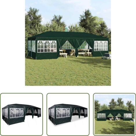 vidaXL Tenda in polietilene -  Tenda Party Verde 800 x 400 x 266 cm Polietilene