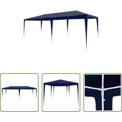 vidaXL Tenda in polietilene -  Tenda per Feste 3x6 m in PE Blu