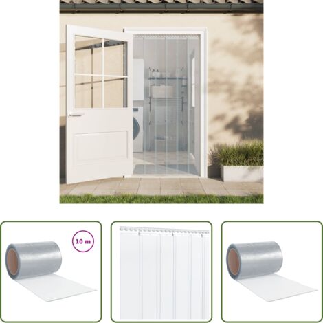 vidaXL Tenda in PVC -  Tenda per Porte Trasparente 300 mm x 2,6 mm 10 m in PVC