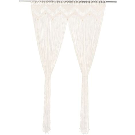 vidaXL Tenda Macramè 140x240 cm in Cotone