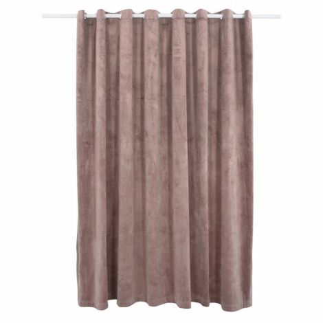 HomeMaison Tenda Oscurante In Poliestere Tinta Unita Rosa – 140x245 Cm Con Occhielli - 2