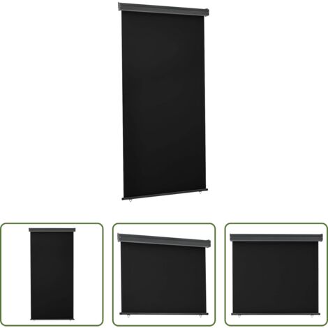vidaXL Tenda per balcone -  Tendalino Laterale per Balcone 125x250 cm Nero