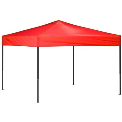 vidaXL Tenda per Feste Pieghevole Rossa 3x3 m