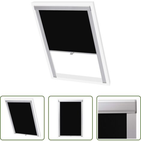 vidaXL Tenda per finestra -  Tenda a Rullo Oscurante Persiana Nera F06