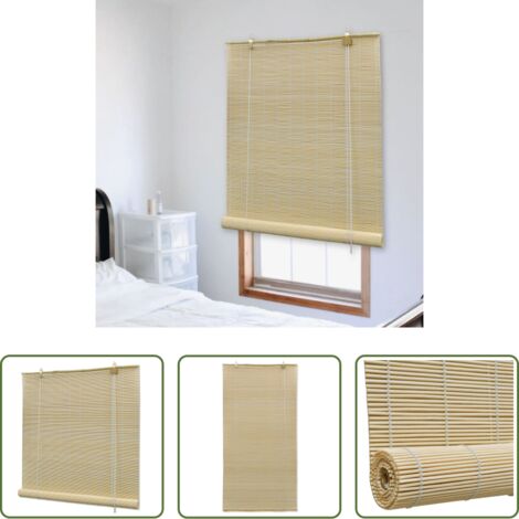 vidaXL Tenda per finestra -  Tenda Avvolgibile in Bambù 140x220 cm Naturale
