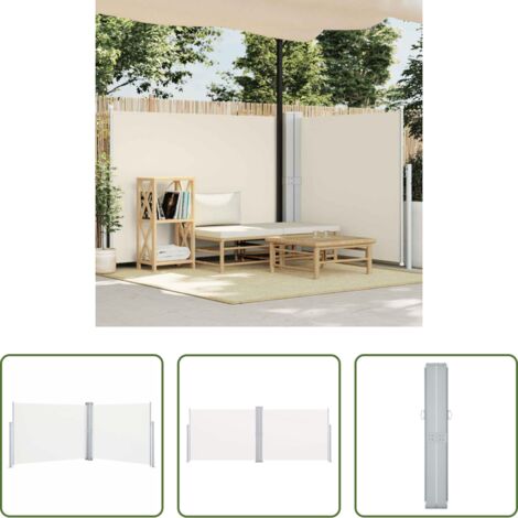 vidaXL Tenda per giardino -  Tenda Laterale Retrattile Crema 140x1000 cm