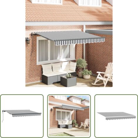 vidaXL Tenda per giardino -  Tenda Retrattile Antracite 350 x 200 cm Tessuto