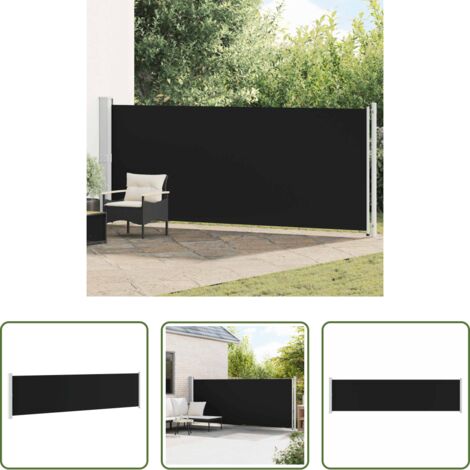 vidaXL Tenda per patio -  Tenda Laterale Retrattile per Patio 600x160 cm Nera