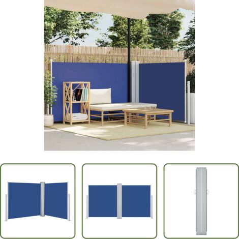 vidaXL Tenda per privacy -  Tenda da Sole Laterale Retrattile Blu 100x600 cm