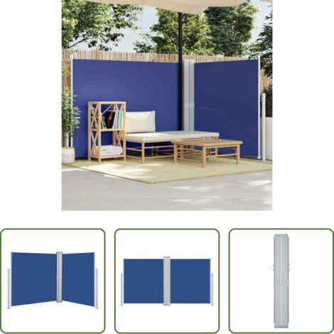 vidaXL Tenda per privacy -  Tenda da Sole Laterale Retrattile Blu 140x600 cm