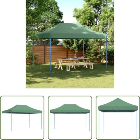 vidaXL Tenda pieghevole -  Tenda da Festa Pieghevole Pop-Up Verde 292x292x315 cm