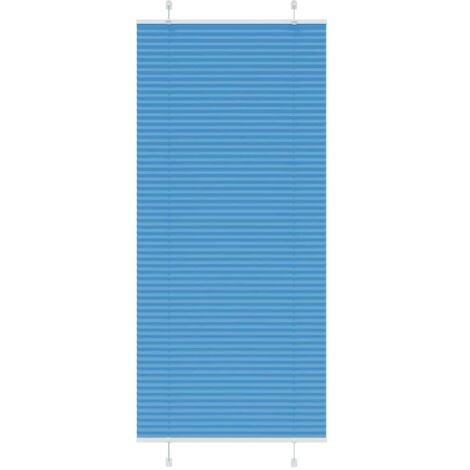 vidaXL Tenda Plissettata Blu 100x200 cm Larghezza Tessuto 99,4 cm