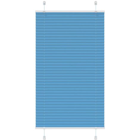 vidaXL Tenda Plissettata Blu 70x100 cm Larghezza Tessuto 69,4 cm