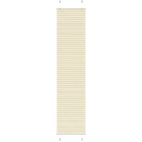 vidaXL Tenda Plissettata Crema 50x200 cm Larghezza Tessuto 49,4 cm