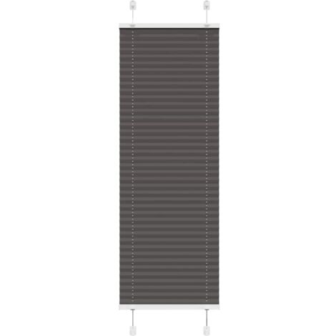 vidaXL Tenda Plissettata Nera 40x100 cm Larghezza Tessuto 39,4 cm