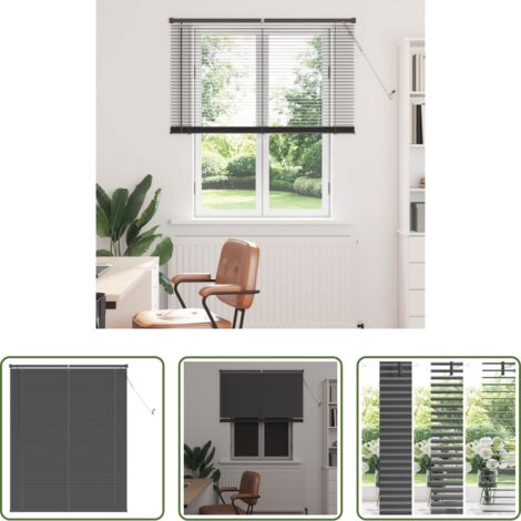 vidaXL Tenda regolabile -  Tenda Veneziana Regolabile Grigio Argento 150 x 120 cm PVC