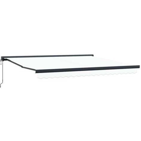 vidaXL Tenda Retrattile Bianco 400 × 300 cm Tessuto, Metallo
