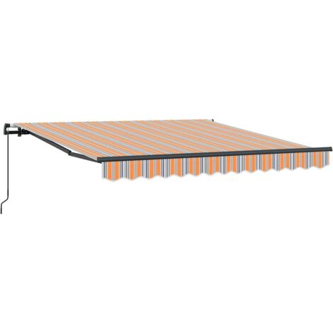 vidaXL Tenda Retrattile Multicolore 300 x 250 cm Poliestere e Acciaio