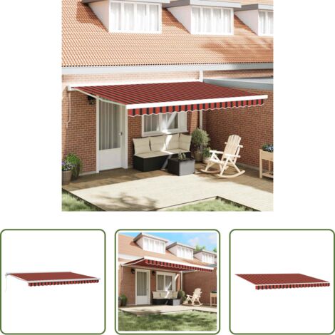 vidaXL Tenda retrattile -  Tenda da Sole Arancione e Marrone 450 x 300 x 165 cm