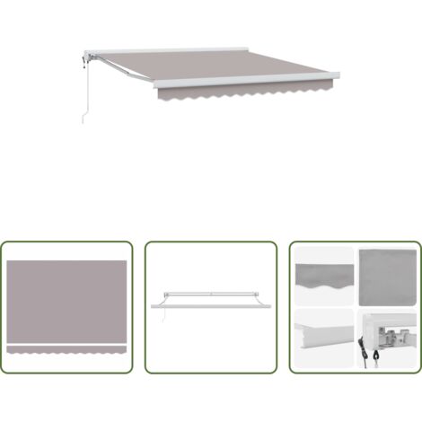 vidaXL Tenda retrattile -  Tenda da Sole Grigio chiaro 350 x 250 x 165 cm