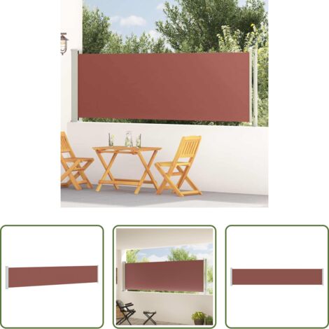 vidaXL Tenda retrattile -  Tenda Laterale Retrattile per Patio 117x600 cm Marrone