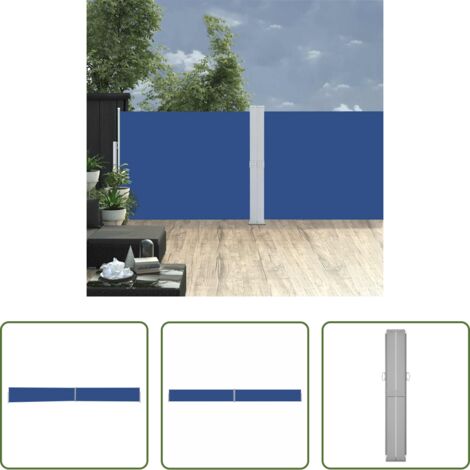 vidaXL Tenda retrattile -  Tenda Laterale Retrattile per Patio 140x1200 cm Blu