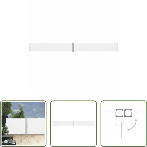 vidaXL Tenda retrattile -  Tenda Laterale Retrattile per Patio 140x1200 cm Crema