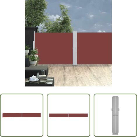 vidaXL Tenda retrattile -  Tenda Laterale Retrattile per Patio 140x1200 cm Marrone