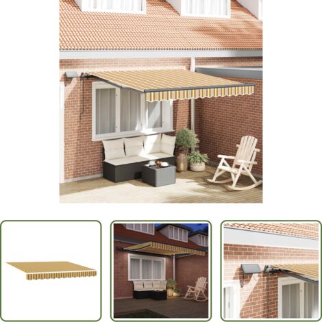 vidaXL Tenda retrattile -  Tenda Retrattile Multicolore 350 x 250 cm Tessuto