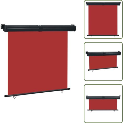 - vidaXL Tendalino Laterale per Balcone 175x250 cm Rosso -
