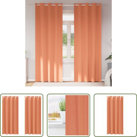 vidaXL Tende con anelli -  Tende Blackout con Anelli 2 pcs Terracotta 225 x 140 cm