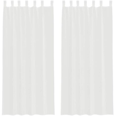 vidaXL Tende in Voile con Passanti 2 pz Bianco 140x245 cm