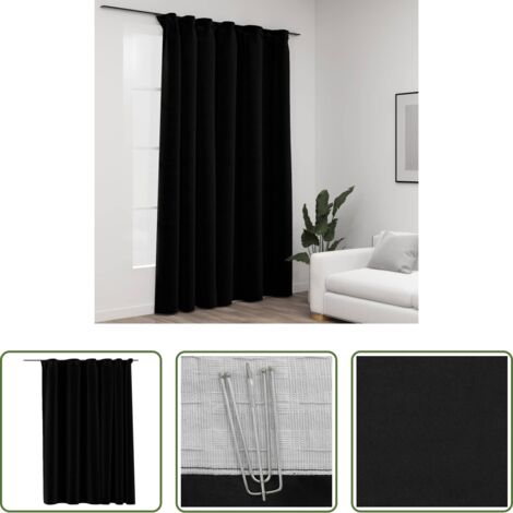 vidaXL Tende per soggiorno -  Tende Oscuranti con Ganci Effetto Lino Nereu 290x245 cm