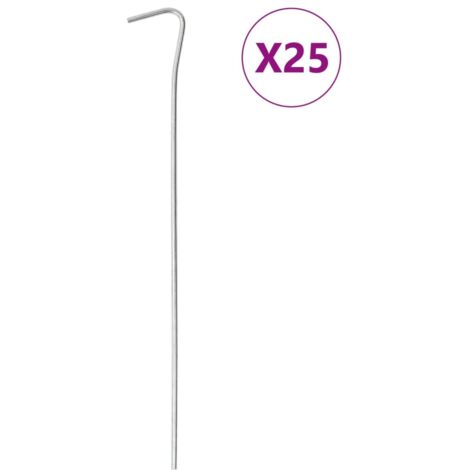vidaXL Tent Pegs 25 pcs 23 cm Ø3 mm Galvanised Steel