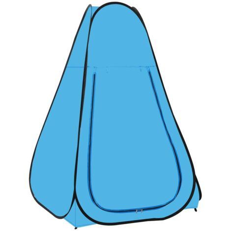 vidaXL Tente de douche escamotable Bleu