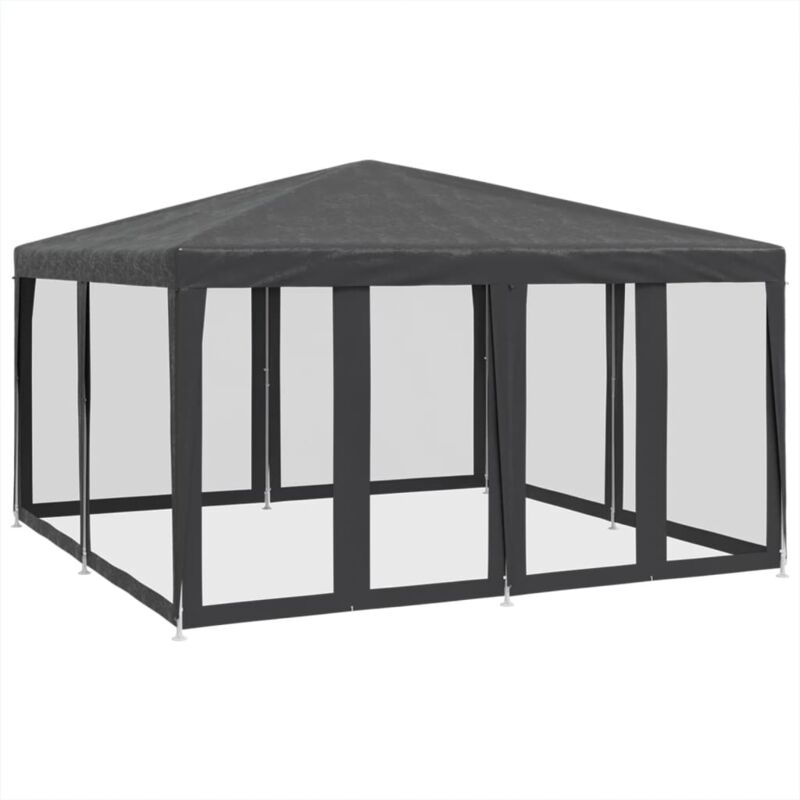 Tente de fête avec 8 parois latérales en maille anthracite 4x4m vidaXL