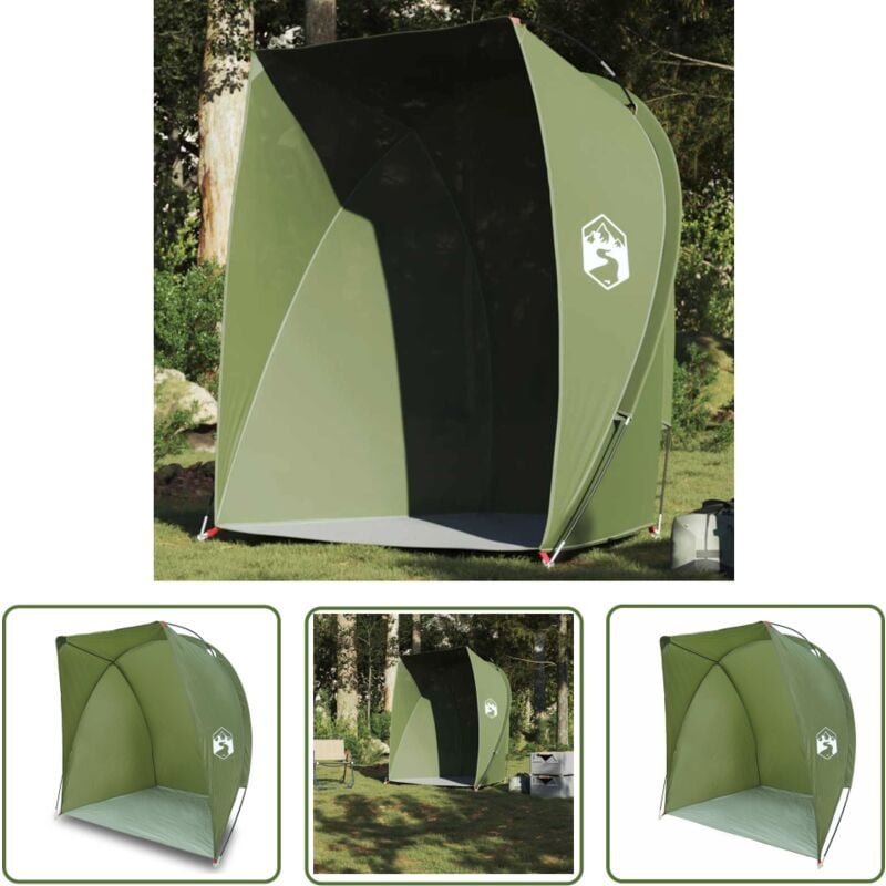 vidaXL Tente de pêche vert olive imperméable