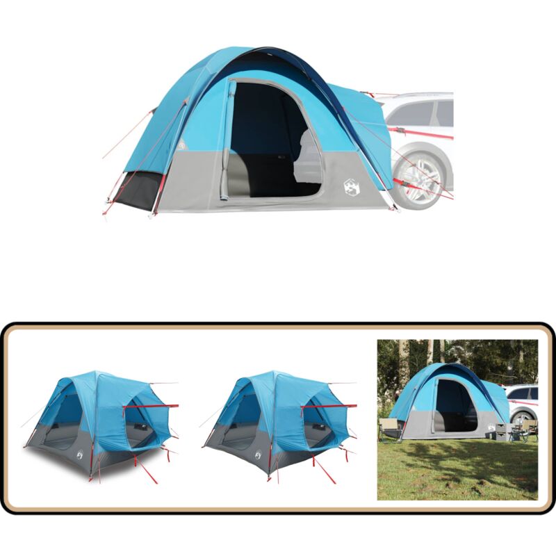 vidaXL Tente de voiture 4 personnes bleu imperméable