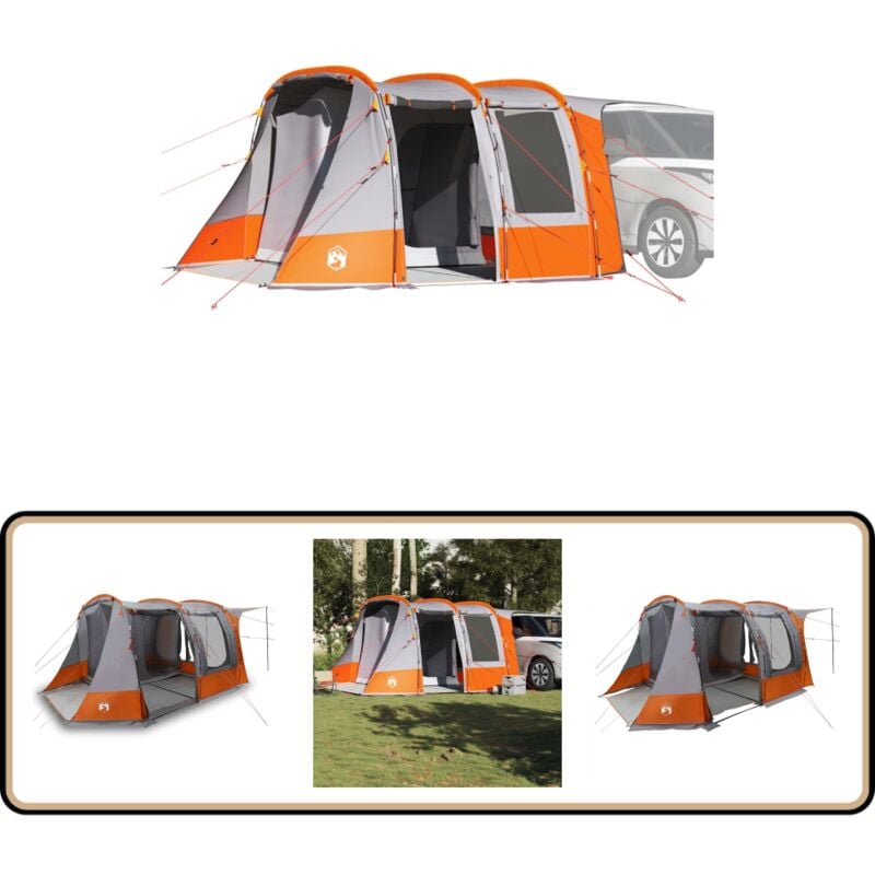 Vidaxl - Tente de voiture gris et orange imperméable