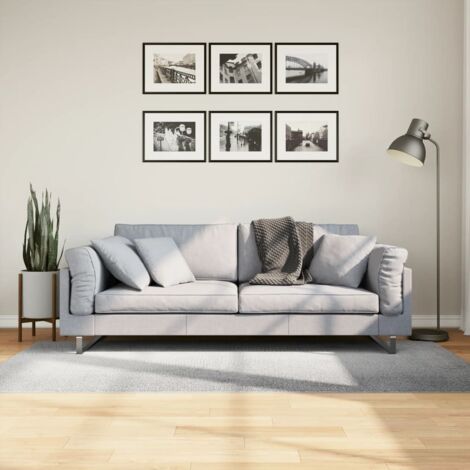 vidaXL Teppich IZA Kurzhaar skandinavisch Grau 100x200 cm