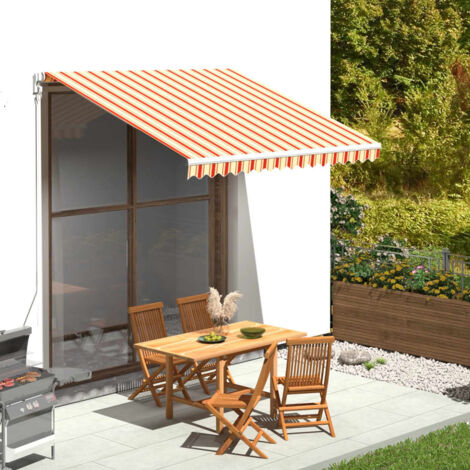 vidaXL Tessuto di Ricambio per Tenda da Sole Giallo e Arancio 3x2,5 m