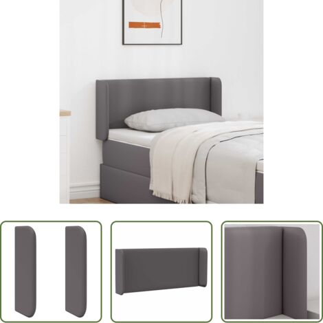 vidaXL Testata in schiuma -  Orecchia della Testata 2 pcs Grigio 40 x 16 x 5 cm