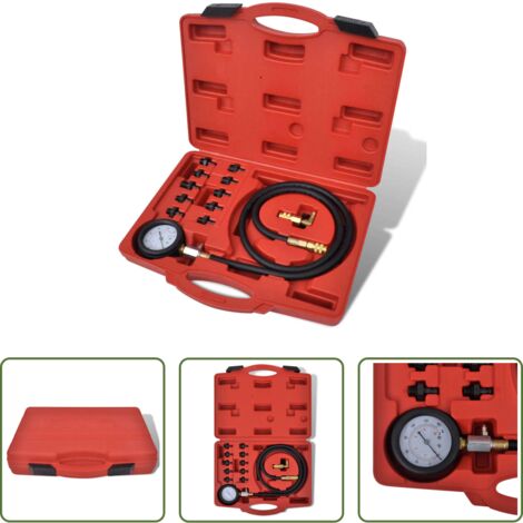 vidaXL Tester motore -  Set Strumenti Tester Motore e Pressione Olio