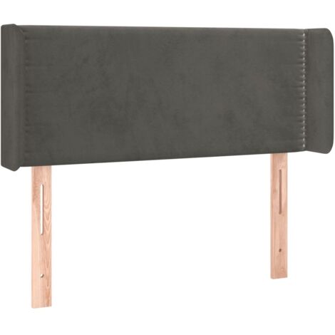 vidaXL Testiera ad Orecchio Grigio Scuro 103x16x78/88 cm in Velluto