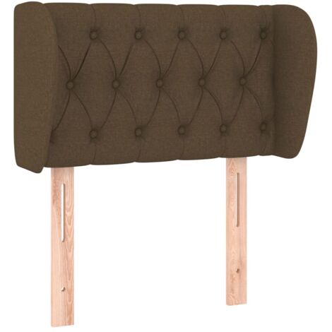 vidaXL Testiera ad Orecchio Marrone Scuro 83x23x78/88 cm in Tessuto