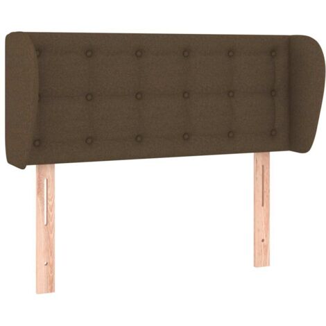 vidaXL Testiera ad Orecchio Marrone Scuro 83x23x78/88 cm in Tessuto