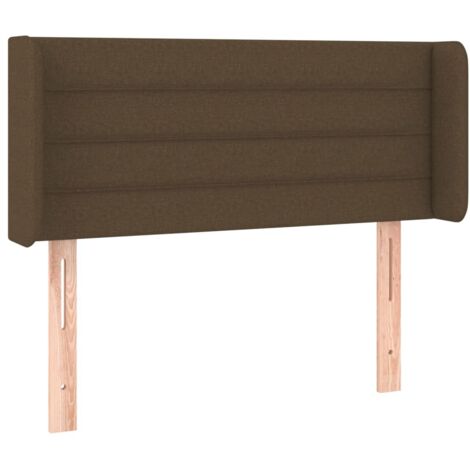 vidaXL Testiera ad Orecchio Marrone Scuro 93x16x78/88 cm in Tessuto