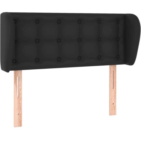 vidaXL Testiera ad Orecchio Nera 83 x 23 x 78/88 cm in Similpelle